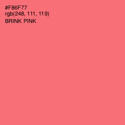 #F86F77 - Brink Pink Color Image