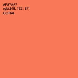 #F87A57 - Coral Color Image