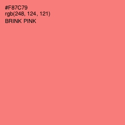 #F87C79 - Brink Pink Color Image