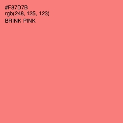 #F87D7B - Brink Pink Color Image