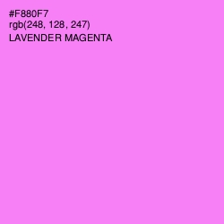 #F880F7 - Lavender Magenta Color Image