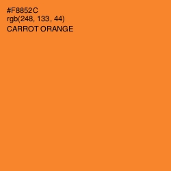 #F8852C - Carrot Orange Color Image