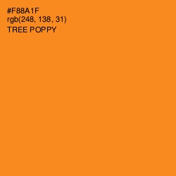 #F88A1F - Tree Poppy Color Image