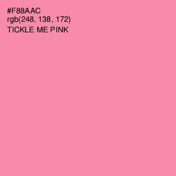 #F88AAC - Tickle Me Pink Color Image