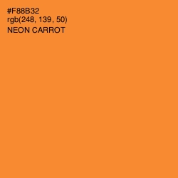 #F88B32 - Neon Carrot Color Image