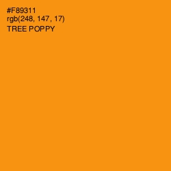 #F89311 - Tree Poppy Color Image