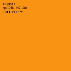 #F89314 - Tree Poppy Color Image