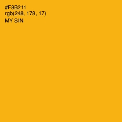 #F8B211 - My Sin Color Image