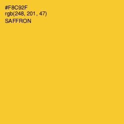 #F8C92F - Saffron Color Image