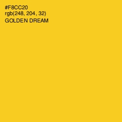 #F8CC20 - Golden Dream Color Image