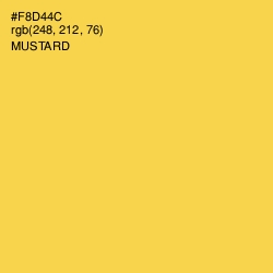 #F8D44C - Mustard Color Image