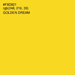 #F8D821 - Golden Dream Color Image