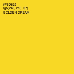 #F8D825 - Golden Dream Color Image