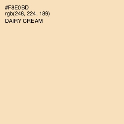 #F8E0BD - Dairy Cream Color Image