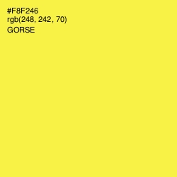 #F8F246 - Gorse Color Image