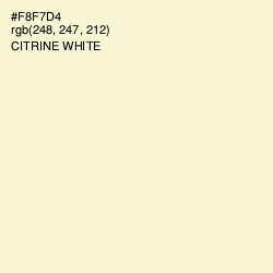 #F8F7D4 - Citrine White Color Image