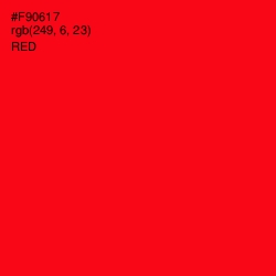 #F90617 - Red Color Image