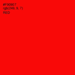 #F90907 - Red Color Image