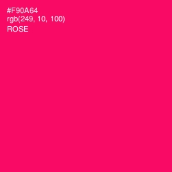 #F90A64 - Rose Color Image