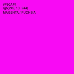 #F90AF4 - Magenta / Fuchsia Color Image