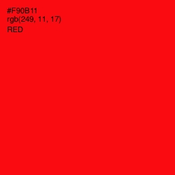 #F90B11 - Red Color Image