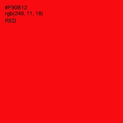 #F90B12 - Red Color Image