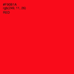 #F90B1A - Red Color Image