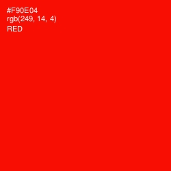 #F90E04 - Red Color Image