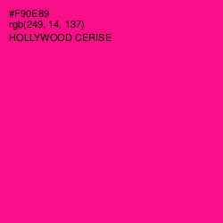 #F90E89 - Hollywood Cerise Color Image