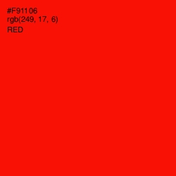 #F91106 - Red Color Image