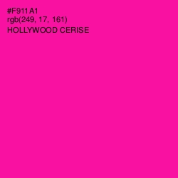 #F911A1 - Hollywood Cerise Color Image