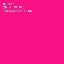 #F91287 - Hollywood Cerise Color Image