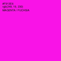 #F913E6 - Magenta / Fuchsia Color Image