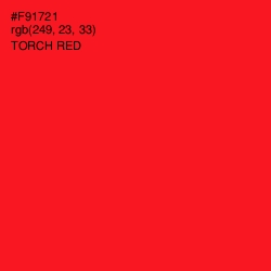 #F91721 - Torch Red Color Image