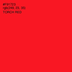 #F91723 - Torch Red Color Image