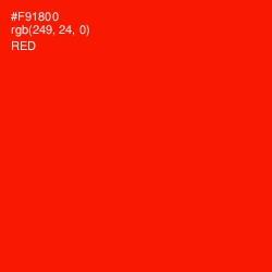 #F91800 - Red Color Image