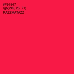 #F91947 - Razzmatazz Color Image