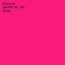 #F91A7D - Rose Color Image