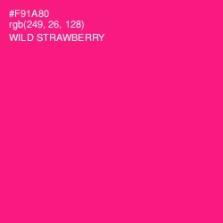 #F91A80 - Wild Strawberry Color Image