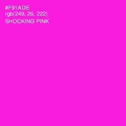 #F91ADE - Shocking Pink Color Image