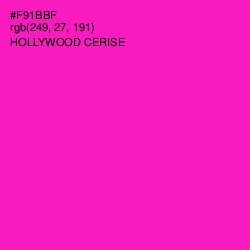 #F91BBF - Hollywood Cerise Color Image