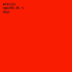 #F91C01 - Red Color Image