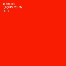 #F91C03 - Red Color Image