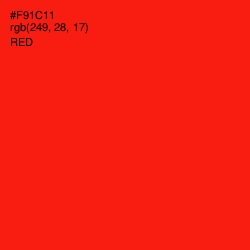 #F91C11 - Red Color Image
