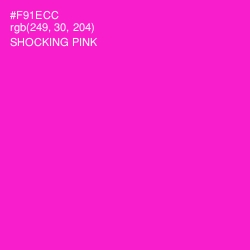 #F91ECC - Shocking Pink Color Image