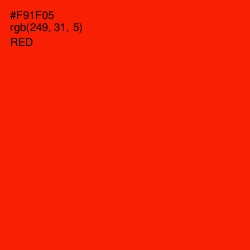 #F91F05 - Red Color Image