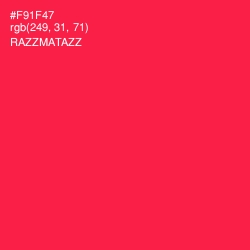 #F91F47 - Razzmatazz Color Image