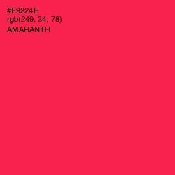 #F9224E - Amaranth Color Image