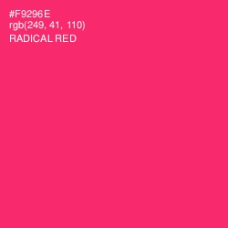 #F9296E - Radical Red Color Image