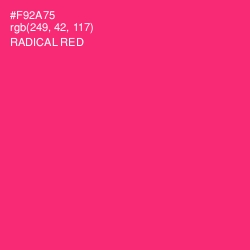 #F92A75 - Radical Red Color Image